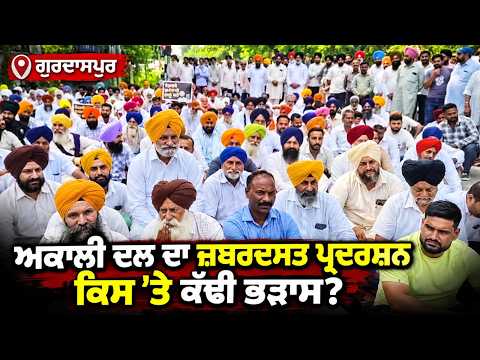 SAD Protest in Gurdaspur ; ਜ਼ਬਰਦਸਤ ਪ੍ਰਦਰਸ਼ਨ, ਵੇਖੋ ਕਿਸ 'ਤੇ ਕੱਢੀ ਭੜਾਸ ?
