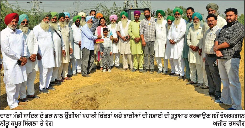 ਚੇਅਰਪਰਸਨ ਨੇ ਦਾਣਾ ਮੰਡੀ ਸਾਦਿਕ ਵਿਖੇ ਸਾਫ- ਸਫ਼ਾਈ ਦਾ ਕੰਮ ਸ਼ੁਰੂ ਕਰਵਾਇਆ
